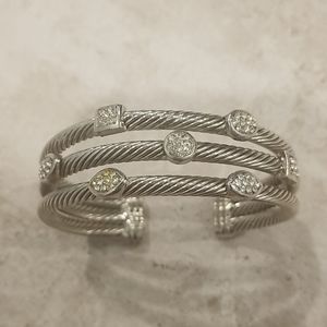 New silver and rhinestone bracelet by Azuli Skye